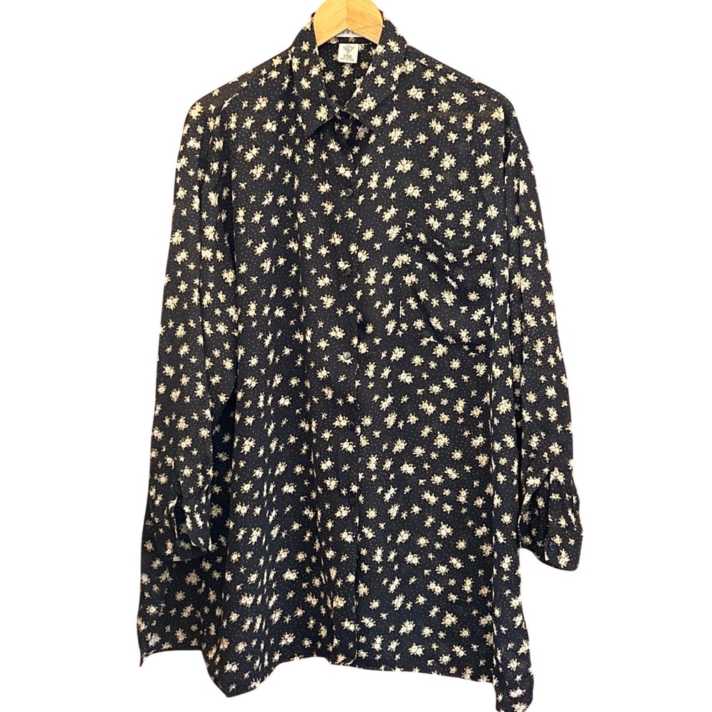 Vintage Compagnie Internationale Express Floral Button Down Whimsigoth Grunge
